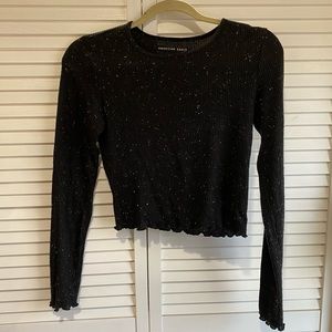 American Eagle cropped long sleeve shirt